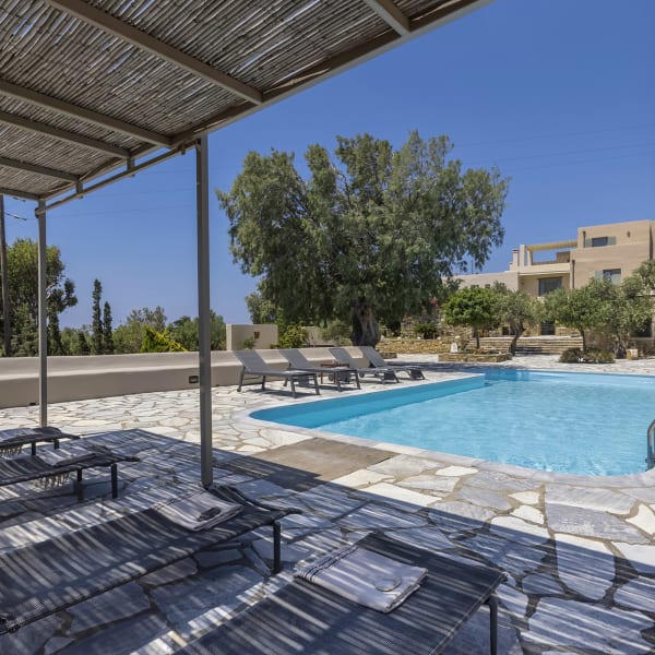 Lazing by the pool.
