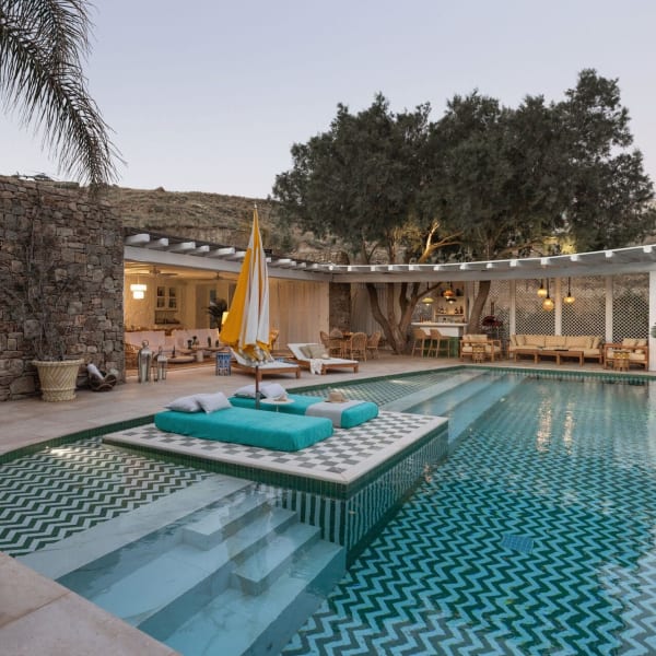 An enticing scene by the main house's pool.