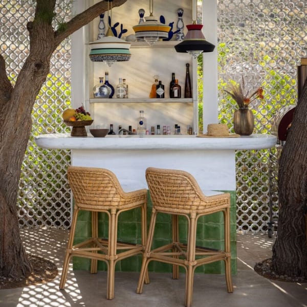 The bar by the pool of the main house.