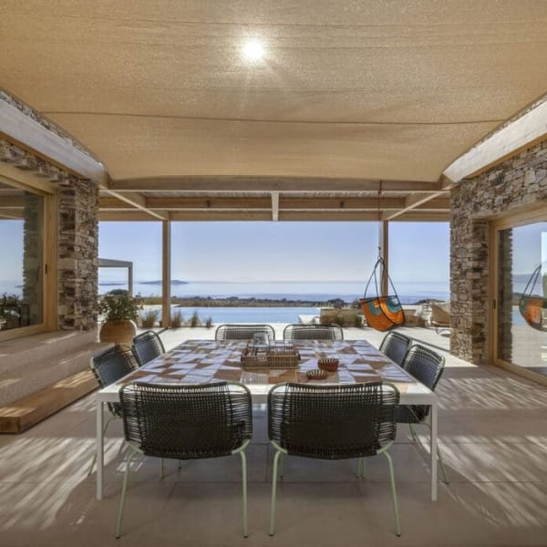 All set for lunch with a view at the second al fresco dining area.