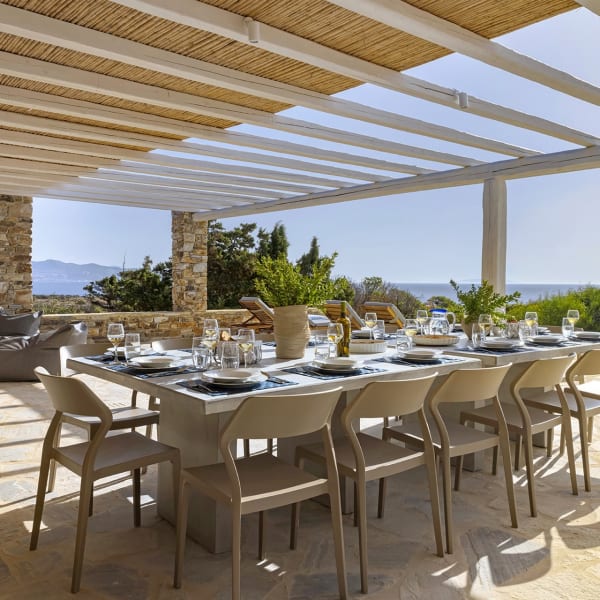 The fabulous al fresco dining and lounge area outside the second house.