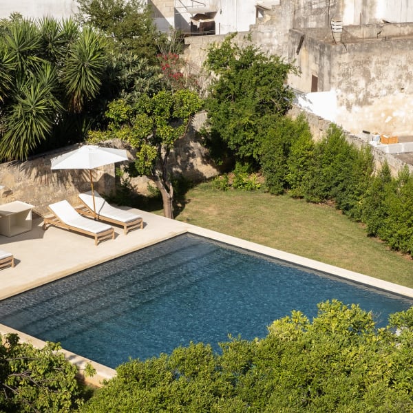 Palazzo Napoli's oasis-like gardens and tempting pool.