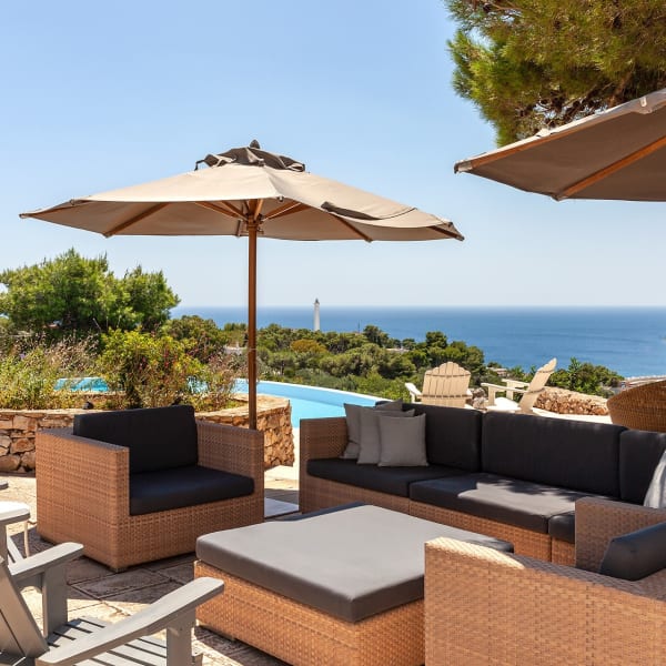 Relaxing poolside at Villa Blanca.