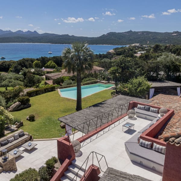 The comfortably furnished terrace on the first floor is a great spot for taking in the divine views.