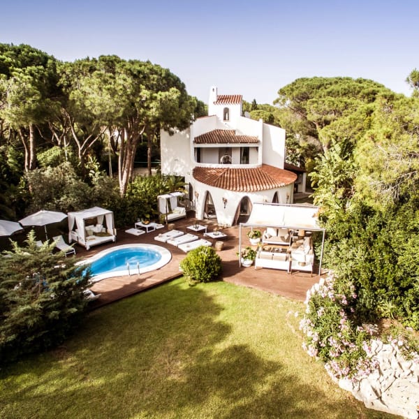 Maria rising amidst its luxuriant gardens.