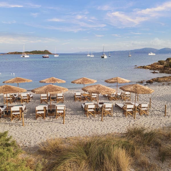Salinedda beach is just a 300m stroll from the property and guests have a reserved area with sun loungers and umbrellas.
