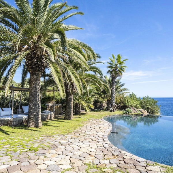 The extensive mature gardens at Antika have a delightfully exotic atmosphere.