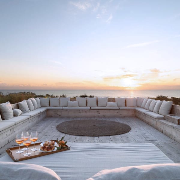 Sunset hour on Cabanna's uber-panoramic, super-chic roof terrace.