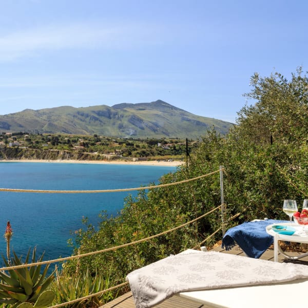 Half way down the sea path is this panoramic terrace.