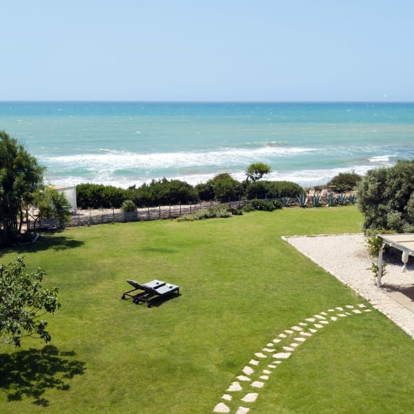 Marea's lawned gardens and fabulous sea views.