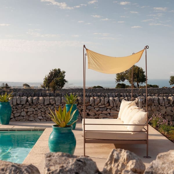 An elegant spot by the pool.
