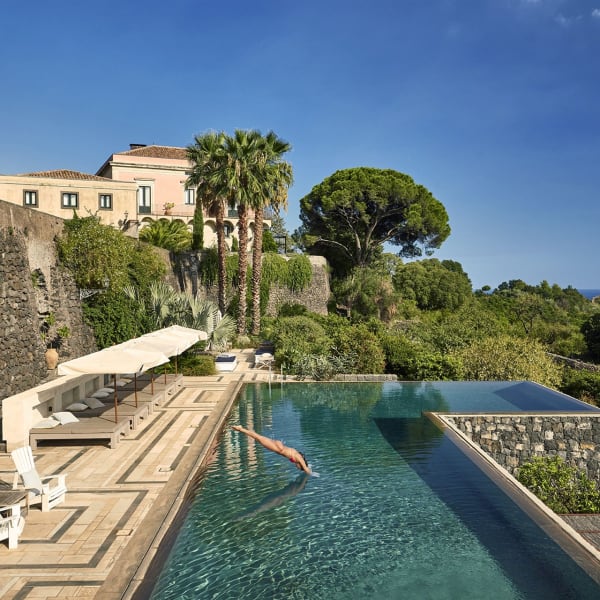 Another shot of the irresistible main pool with its views out to sea.