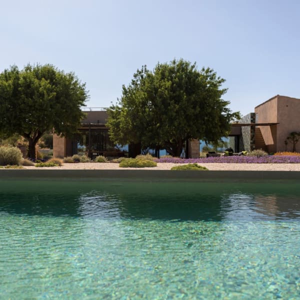 The house seen from the infinity pool.