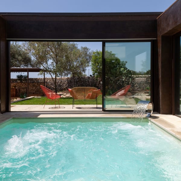 Tenuta della Cava's fabulous indoor-outdoor Jacuzzi pool.