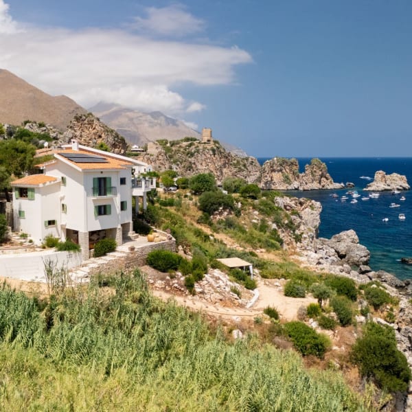 Vela's waterfront position on the picturesque coastline of Scopello is hard to beat.