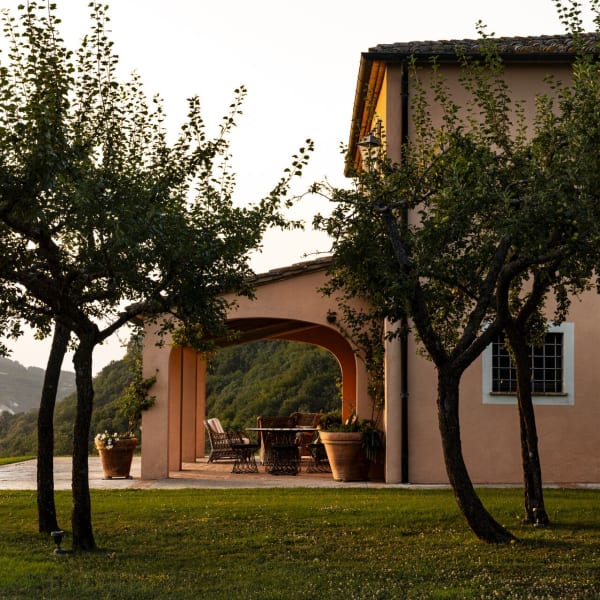 A restful atmosphere in the gardens near the main house.
