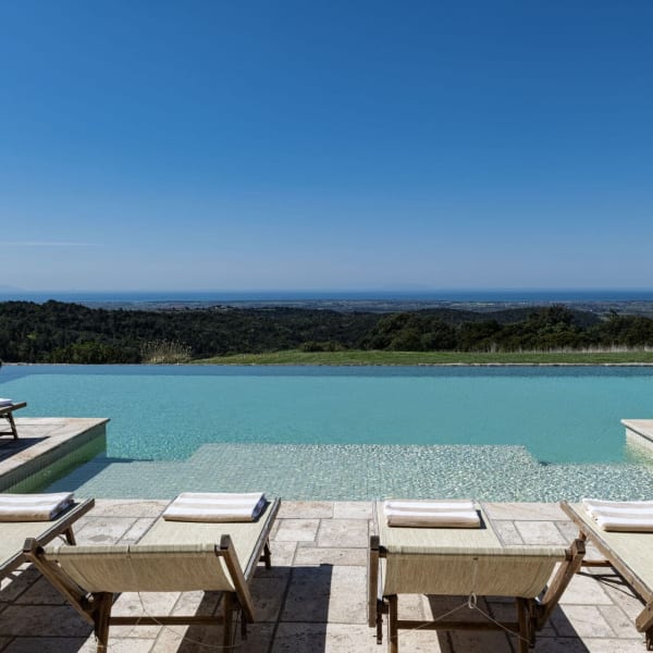 Views out to sea from Le Cannelle's magnificent 16m-long infinity pool.