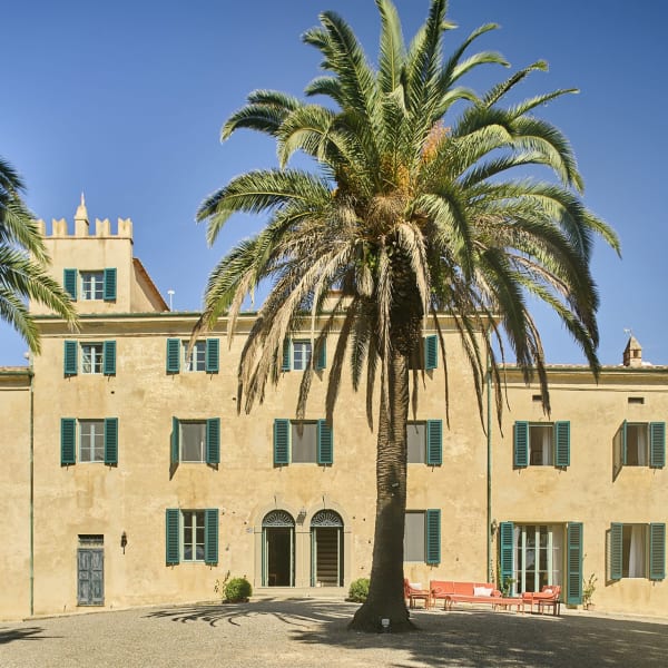 The impressive façade of Villa Talamo, an 18th-century former monastery.