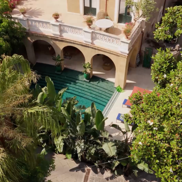 Aerial views of Palazzo Musmeci