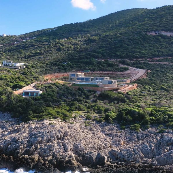 Aerial views of Villa Meraki