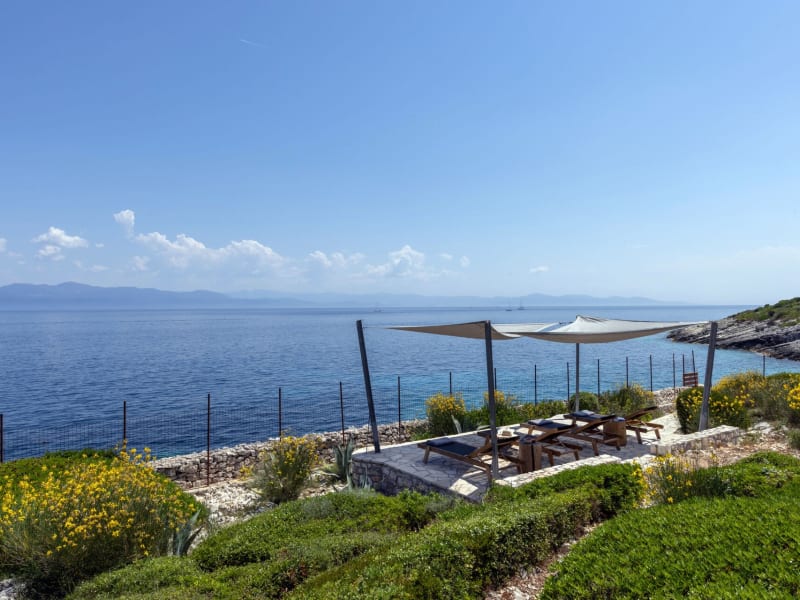 The seafront solarium is a soothing spot.
