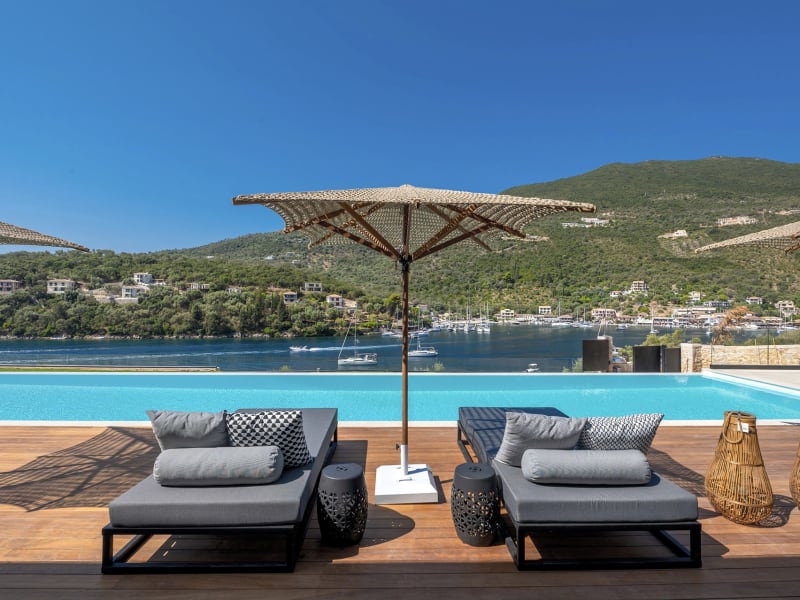 Relaxing by the beautiful infinity pool at Atlas