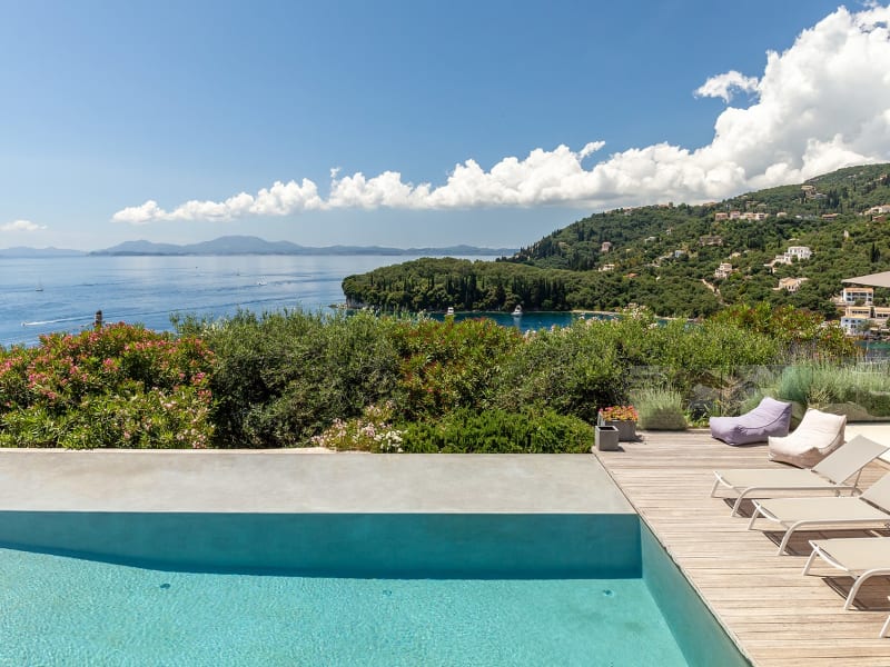 The pool and views out to sea.