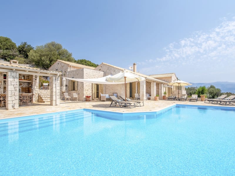 The fabulous pool with the house behind.