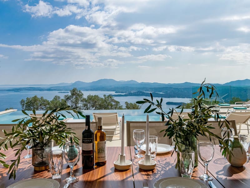 All ready for lunch with a view.