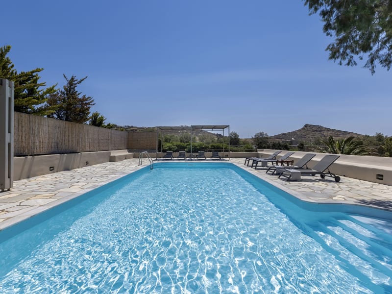 A serene atmosphere down by the lovely pool.