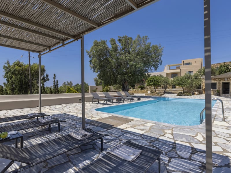 Lazing by the pool.