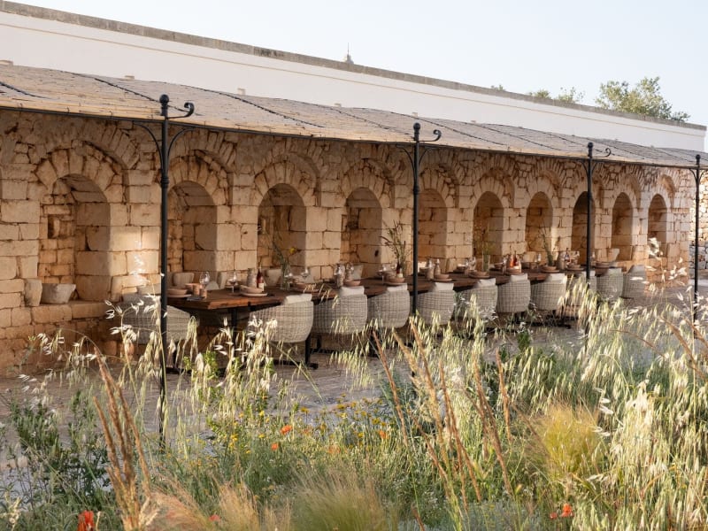One of two dreamy al fresco dining areas at Casina Cinquepozzi.