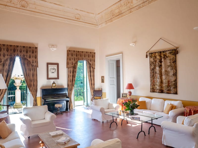 The spacious living room.