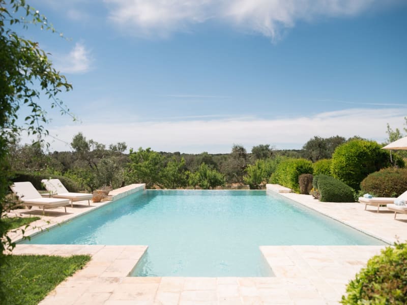 The pool with its calming countryside views.