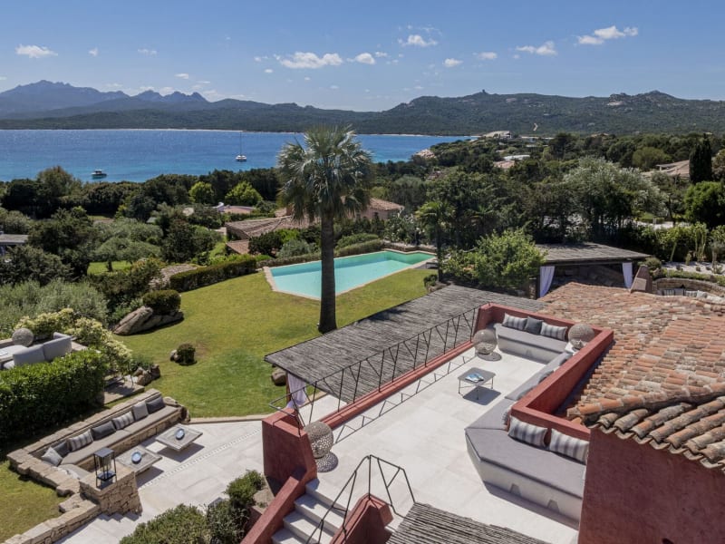The comfortably furnished terrace on the first floor is a great spot for taking in the divine views.