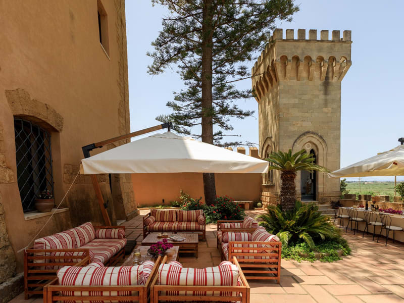 The main courtyard where you will most likely take your meals.