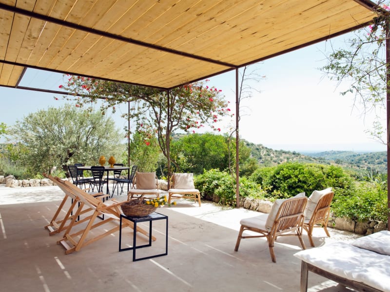 The panoramic terrace, where you will no doubt spend much of your time.