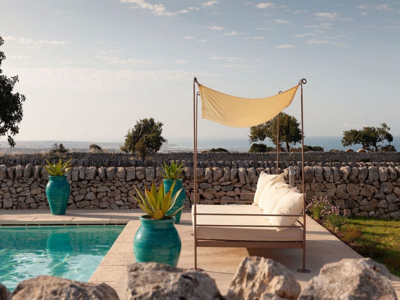 An elegant spot by the pool.