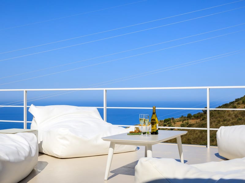 The main sea-view terrace is the perfect spot for chilling.