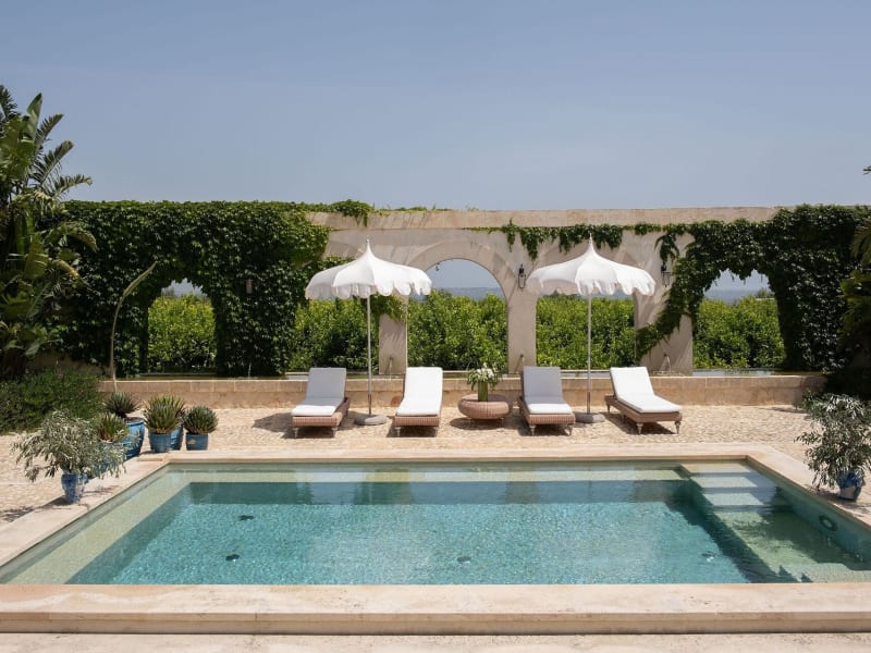The second pool at Tenuta Falconeri is perfect for a refreshing dip.