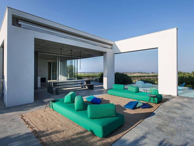 Part of the new lounge area near the pool.