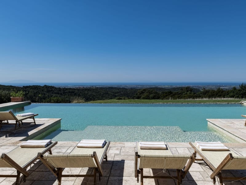 Views out to sea from Le Cannelle's magnificent 16m-long infinity pool.