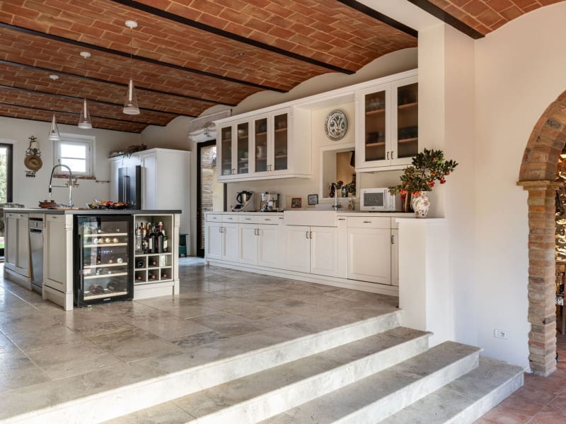 The splendid kitchen is a delight for keen cooks.