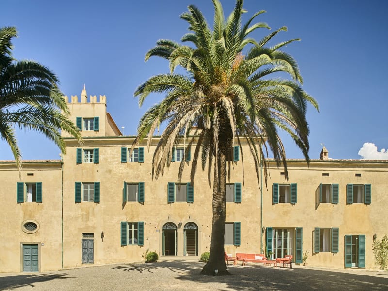The impressive façade of Villa Talamo, an 18th-century former monastery.