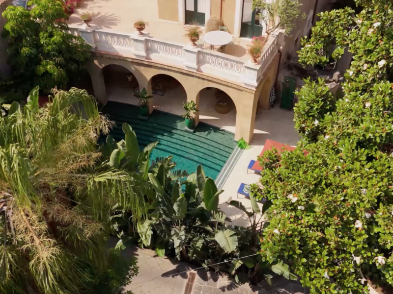 Aerial views of Palazzo Musmeci