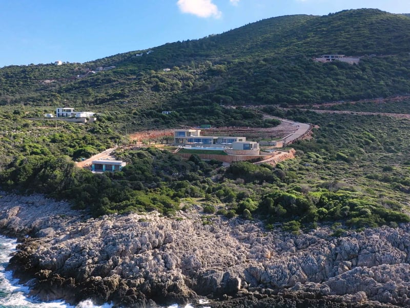 Aerial views of Villa Meraki
