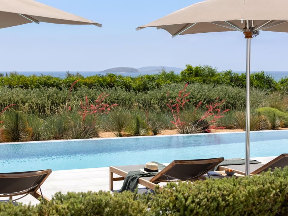Restful views over an abundance of greenery and the sea.