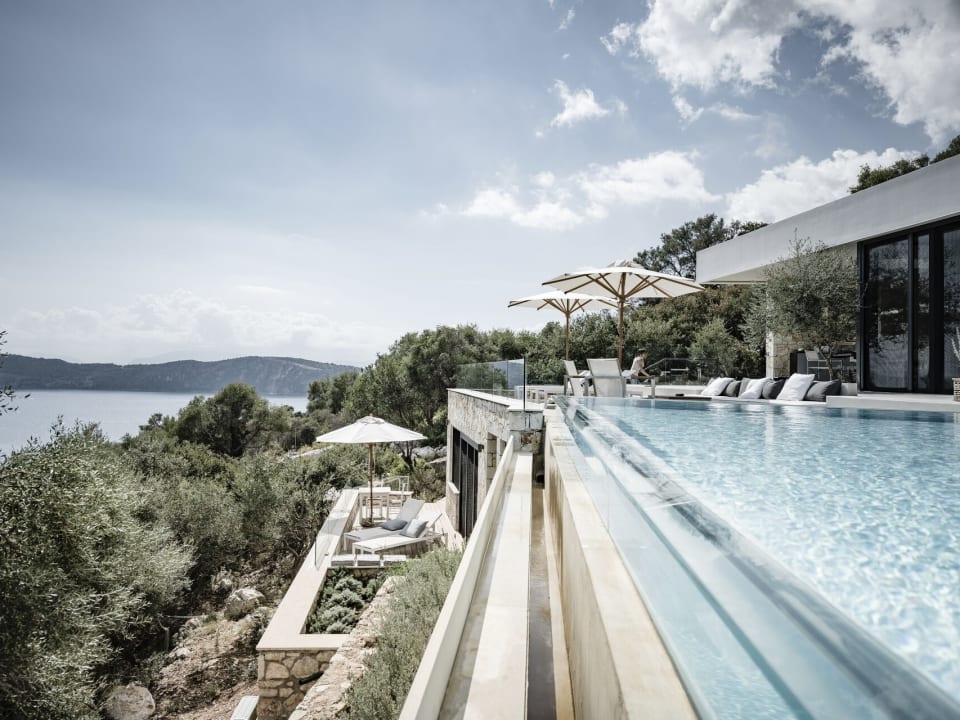 Swimming in the pool at Galatea is a multi-sensory experience.
