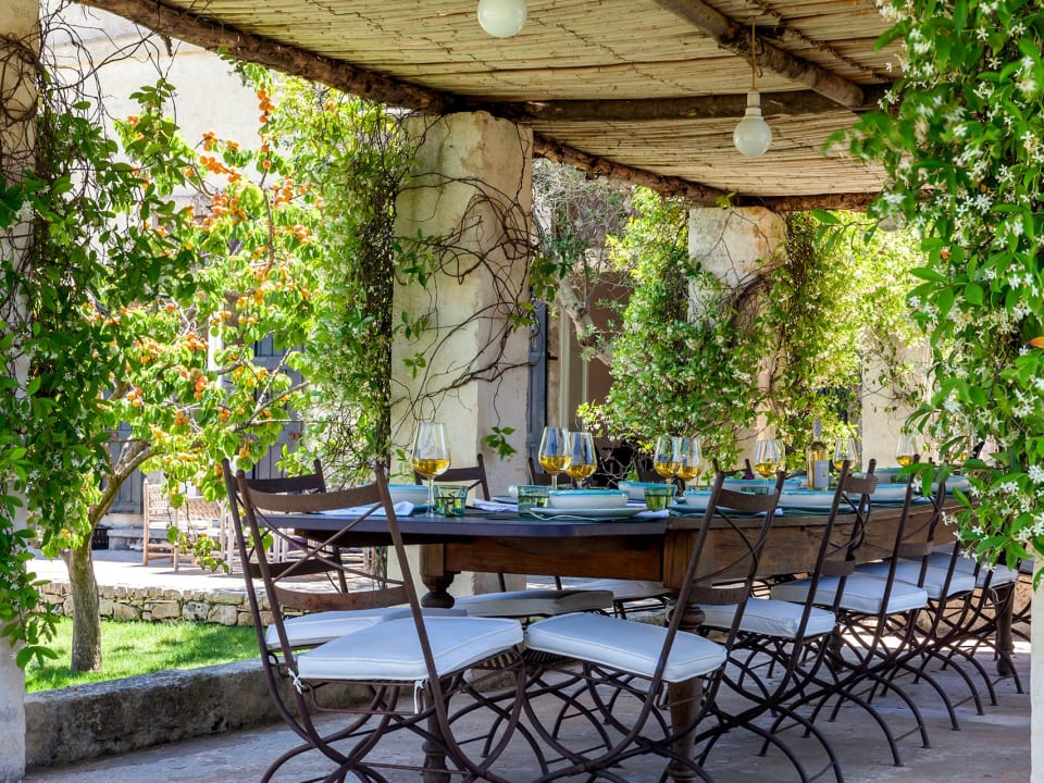 The lovely al fresco dining area.