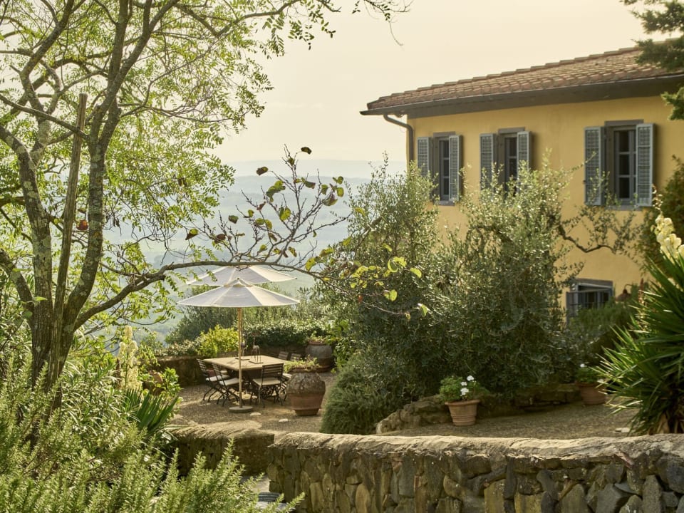 The terrace accessed from the kitchen.